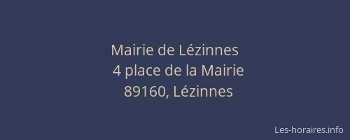 Mairie de Lézinnes