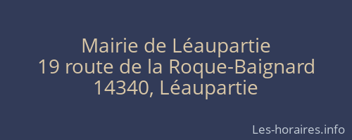 Mairie de Léaupartie