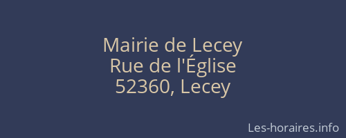 Mairie de Lecey