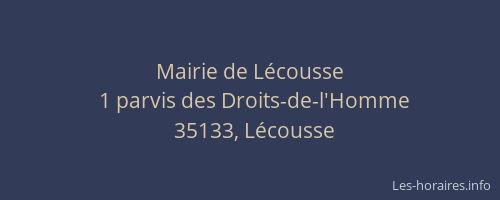 Mairie de Lécousse