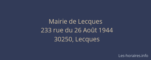 Mairie de Lecques