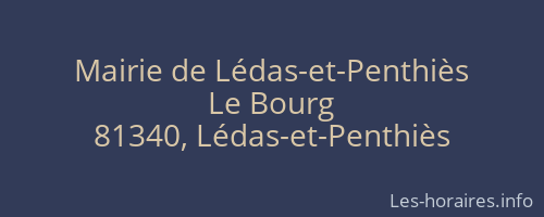 Mairie de Lédas-et-Penthiès