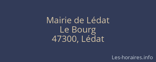 Mairie de Lédat