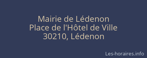 Mairie de Lédenon
