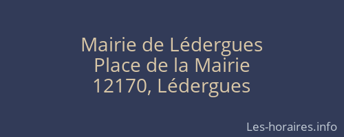 Mairie de Lédergues
