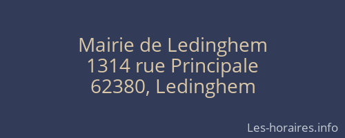 Mairie de Ledinghem