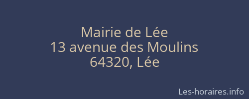 Mairie de Lée