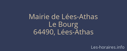 Mairie de Lées-Athas