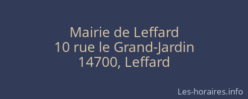 Mairie de Leffard