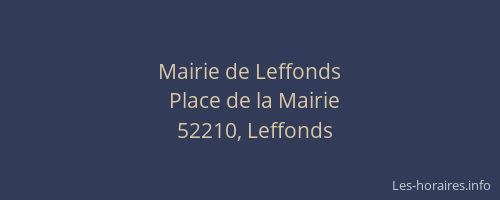 Mairie de Leffonds