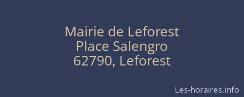 Mairie de Leforest