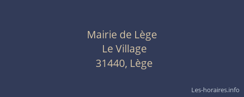 Mairie de Lège
