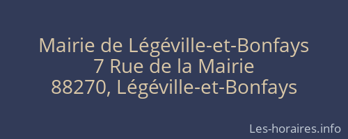 Mairie de Légéville-et-Bonfays