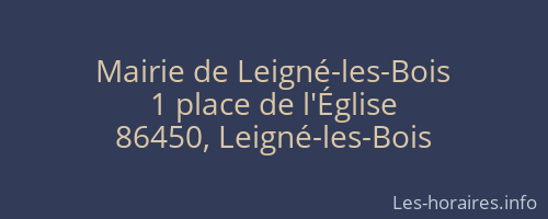 Mairie de Leigné-les-Bois