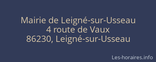Mairie de Leigné-sur-Usseau