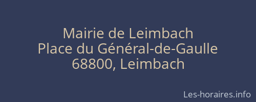 Mairie de Leimbach