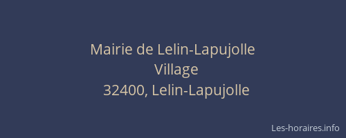 Mairie de Lelin-Lapujolle
