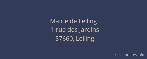 Mairie de Lelling