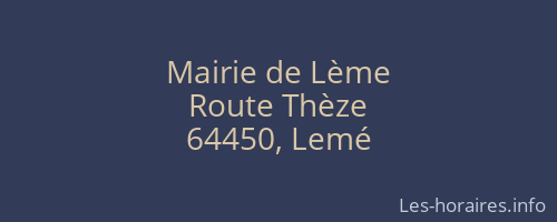 Mairie de Lème