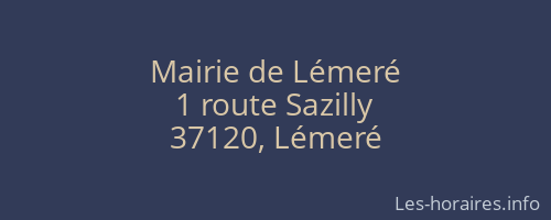 Mairie de Lémeré