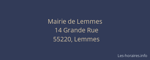 Mairie de Lemmes