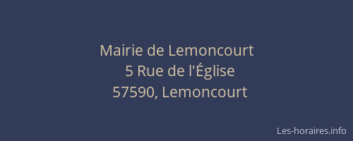 Mairie de Lemoncourt