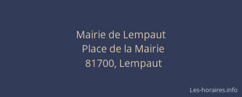 Mairie de Lempaut