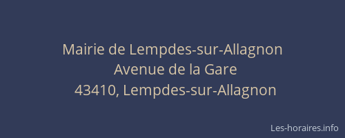Mairie de Lempdes-sur-Allagnon