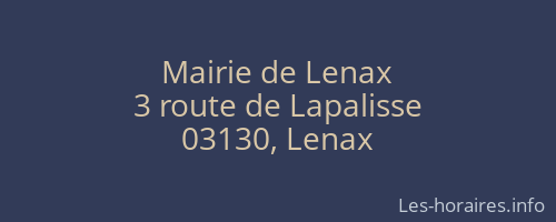 Mairie de Lenax