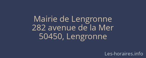 Mairie de Lengronne