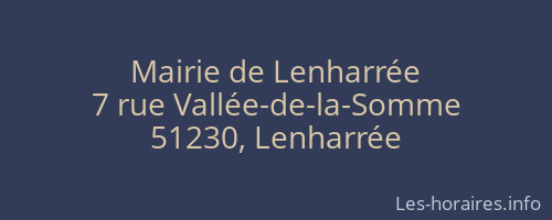 Mairie de Lenharrée