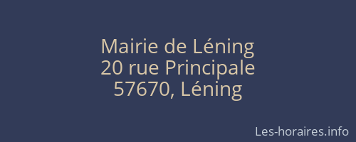 Mairie de Léning