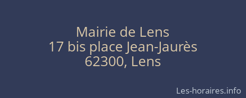 Mairie de Lens