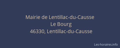 Mairie de Lentillac-du-Causse