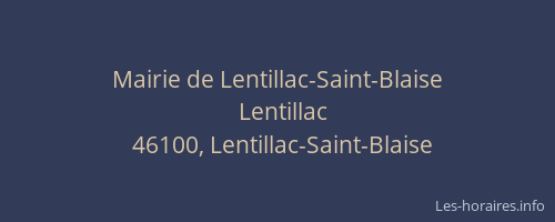Mairie de Lentillac-Saint-Blaise