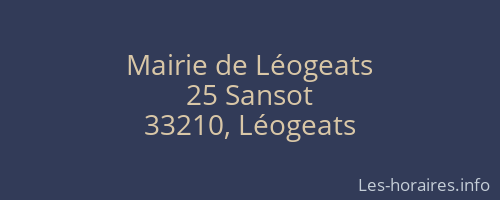 Mairie de Léogeats