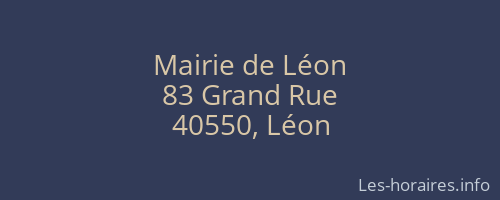 Mairie de Léon