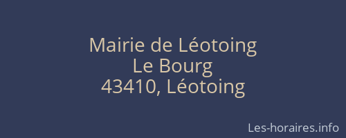 Mairie de Léotoing