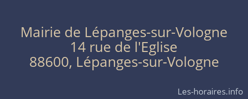 Mairie de Lépanges-sur-Vologne