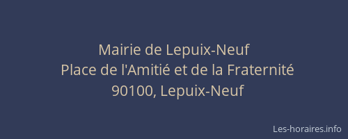 Mairie de Lepuix-Neuf