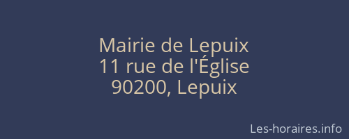 Mairie de Lepuix
