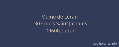 Mairie de Léran