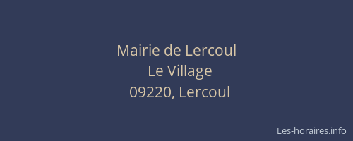 Mairie de Lercoul