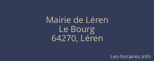 Mairie de Léren