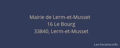 Mairie de Lerm-et-Musset