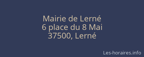 Mairie de Lerné