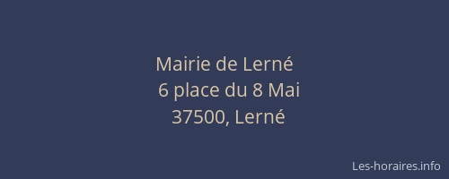 Mairie de Lern&eacute;