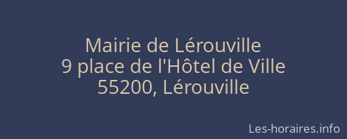 Mairie de Lérouville