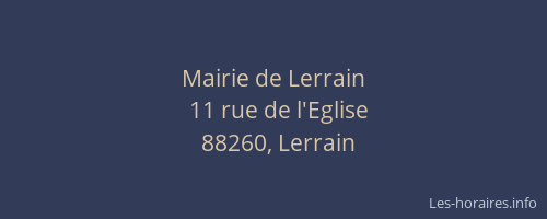 Mairie de Lerrain