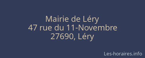 Mairie de Léry